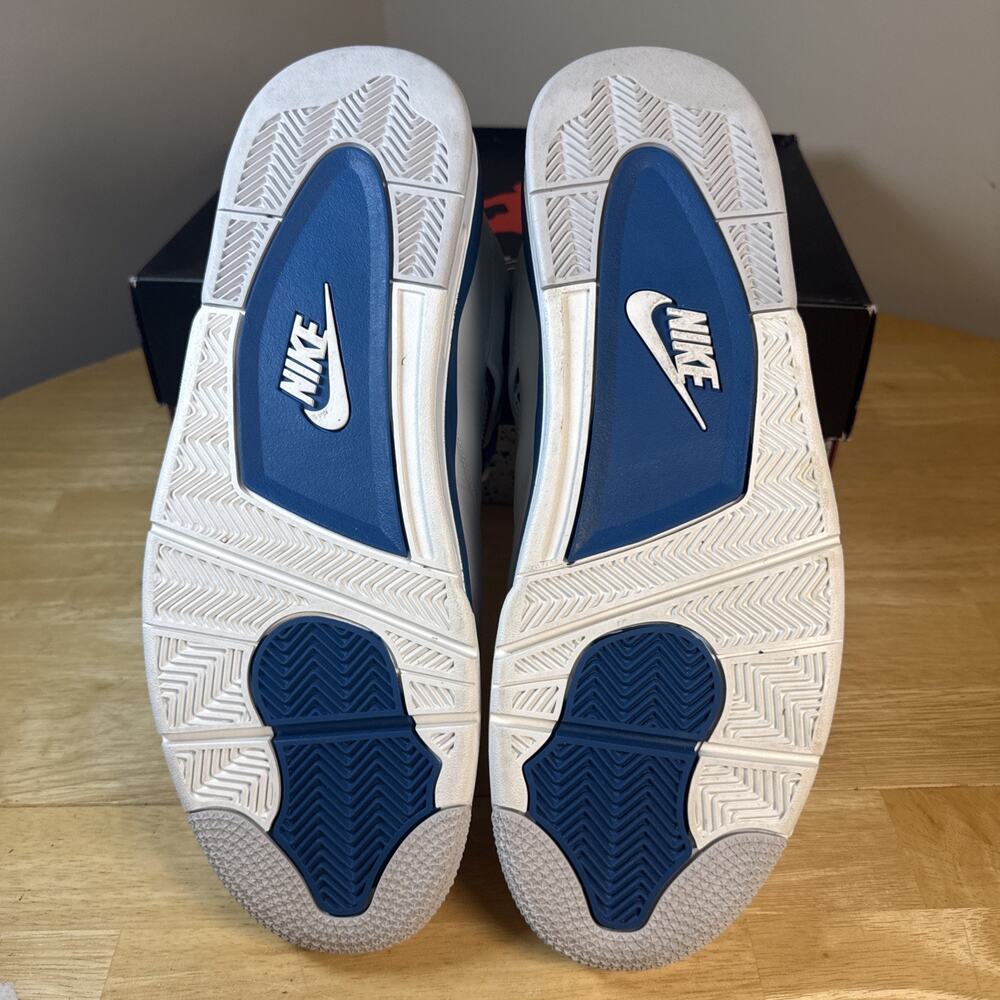 Nike Air Jordan 4 Retro Shoe Military Industrial Blue FV5029-141 Men's Size 14 - Picture 6 of 10
